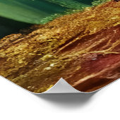 Roter Fuchs im Wald stehend | AI Art Poster (Ecke)