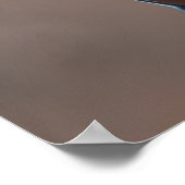 Roter Fuchs mit grüner Kleidung | AI Art Poster (Ecke)