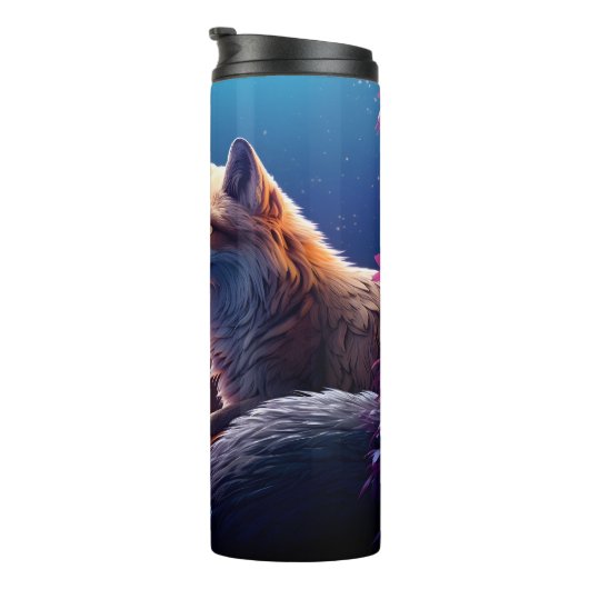 Roter Fuchs Thermosbecher (Nach rechts gedreht)