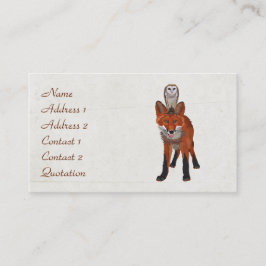 ROTER FUCHS u. EULE Visitenkarte
