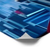 Roter Fuchs und Feuerwerk | AI Art Poster (Ecke)