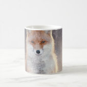 Roter Fuchs, Winterwald, landschaftliche Illustrat Kaffeetasse (Mittel)