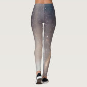 Roter Fuchs, Winterwald, landschaftliche Illustrat Leggings (Rückseite)