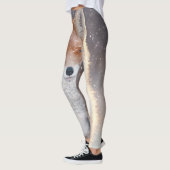 Roter Fuchs, Winterwald, landschaftliche Illustrat Leggings (Links)