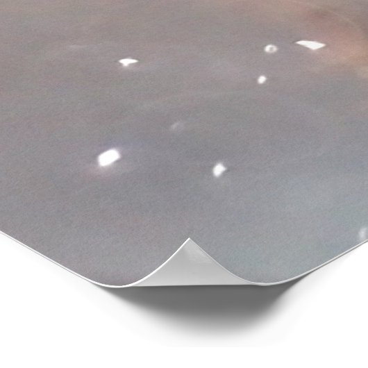 Roter Fuchs, Winterwald, landschaftliche Illustrat Poster (Ecke)