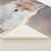 Roter Fuchs, Winterwald, landschaftliche Illustrat Sherpadecke (3/4)