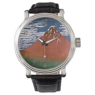 Roter Fuji, Vulkan Aka Fujiyama Katsushika Hokusai Armbanduhr