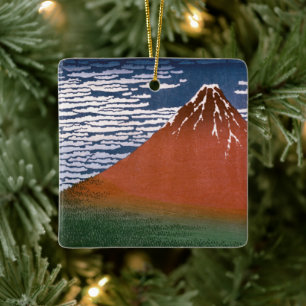Roter Fuji, Vulkan Aka Fujiyama Katsushika Hokusai Keramikornament