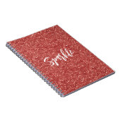 Roter Funkelglitter Notizblock (Rechte Seite)