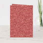 Roter Funkelglitter Weihnachten Karte (Rückseite)