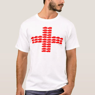 Roter Fußball-Schuh-England-Flaggen-T - Shirt 1