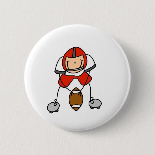 Roter Fußball-Spieler-Knopf Button (Vorderseite)