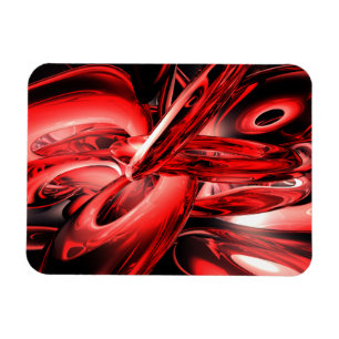 Roter Gamma-Strahlungs-abstrakter großer Magnet