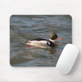 Roter Gänsesäger-Mauspad Mousepad (Mit Mouse)