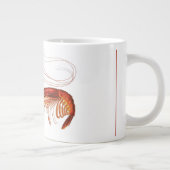 Roter Garnele in Weiß Jumbo-Tasse (Rechts)