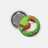 Roter Garnelenvogel Magnet (Vorderseite/Rückseite)