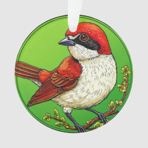 Roter Garnelenvogel Ornament