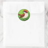 Roter Garnelenvogel Runder Aufkleber (Tasche)