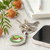 Roter Garnelenvogel Schlüsselanhänger (Seite)