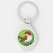 Roter Garnelenvogel Schlüsselanhänger (Vorderseite)