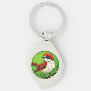 Roter Garnelenvogel Schlüsselanhänger