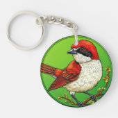 Roter Garnelenvogel Schlüsselanhänger (Vorderseite)