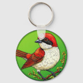 Roter Garnelenvogel Schlüsselanhänger (Vorderseite)