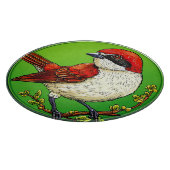 Roter Garnelenvogel Schneidebrett (Ecke)