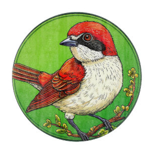 Roter Garnelenvogel Schneidebrett