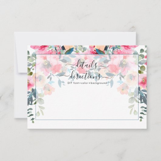 Roter Garten Rose Blume Einladung (Vorderseite)