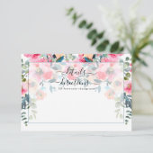 Roter Garten Rose Blume Einladung (Stehend Vorderseite)