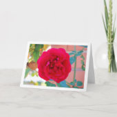 Roter Garten Rose Portrait Karte (Vorderseite)