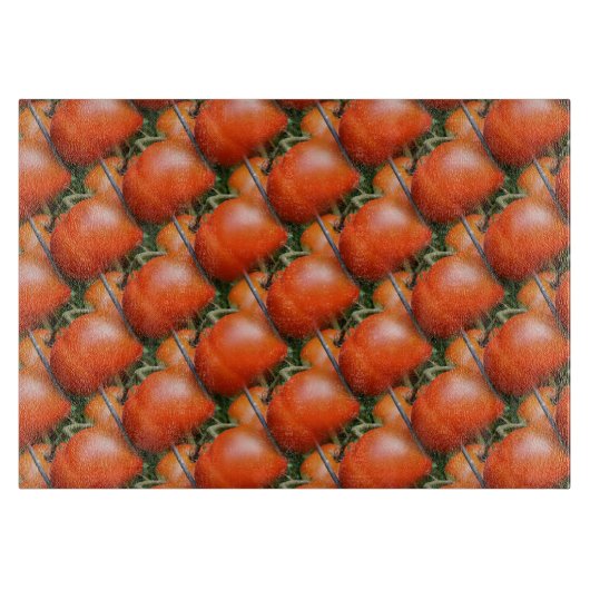 Roter Garten Tomaten Art Muster Schneidebrett (Vorderseite)
