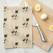 Roter geflügter Blackbird - Audubons Vögel in Amer Geschirrtuch (Viertel Falte)