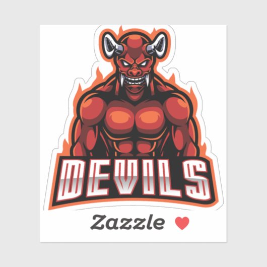 Roter Geist Teufel Aufkleber (Blatt)