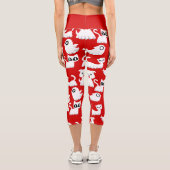 Roter Geisterhund Capri Leggings (Rückseite)