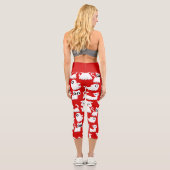 Roter Geisterhund Capri Leggings (Rückseite)