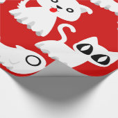 Roter Geisterhund Geschenkpapier (Ecke)