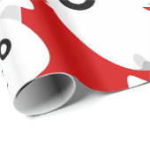 Roter Geisterhund Geschenkpapier (Rolleneckpunkt)