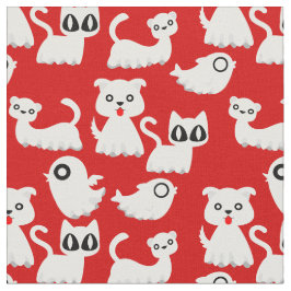 Roter Geisterhund Stoff