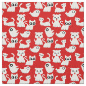 Roter Geisterhund Stoff (Muster)