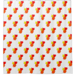 Roter Gelbbrand Duschvorhang