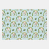 Roter Gelber Affenbaum Rainbow Baby Dusche Geschenkpapier Set (Vorderseite 3)