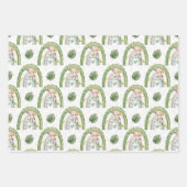 Roter Gelber Affenbaum Rainbow Baby Dusche Geschenkpapier Set (Vorderseite 2)