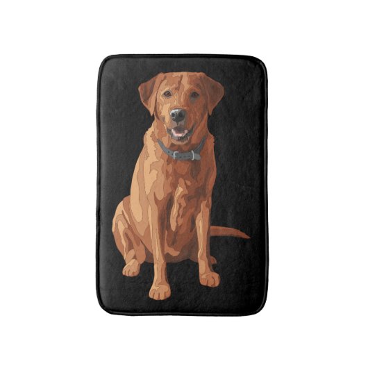 Roter gelber Labrador retriever Hund Fox Badematte (Vorderseite Vertikal)