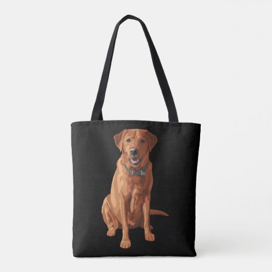 Roter gelber Labrador retriever Hund Fox Tasche (Rückseite)