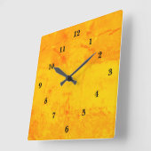 Roter gelber Marmor, Regenbogenart Quadratische Wanduhr (Winkel)