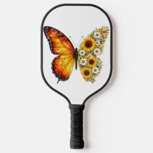 ROTER & GELBER MORPHIERTER BLÜTEN SCHMETTERLING PICKLEBALL SCHLÄGER