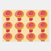 Roter Gelber Pilz Geschenkpapier Set (Vorderseite 3)
