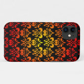 Roter, gelber und schwarzer Damast Case-Mate iPhone Hülle (Rückseite (Horizontal))